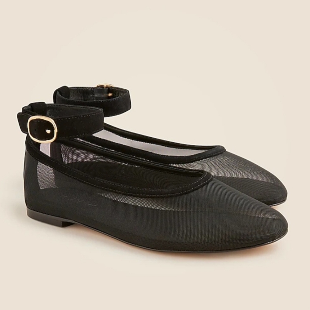 J. CREW Andi Ankle-Strap Ballet Flats
